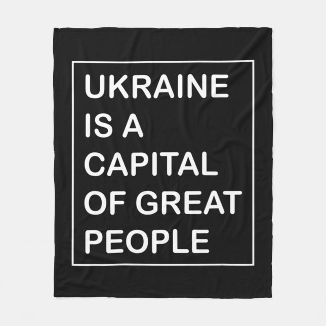 Ukraina är huvudstad för underbara folkpartiet Ukr Fleecefilt (Framsidan)