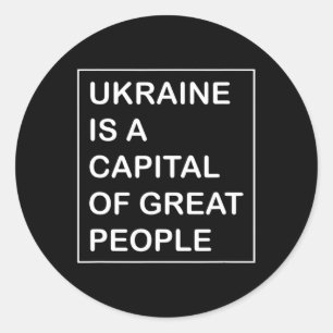 Ukraina är huvudstad för underbara folkpartiet Ukr Runt Klistermärke