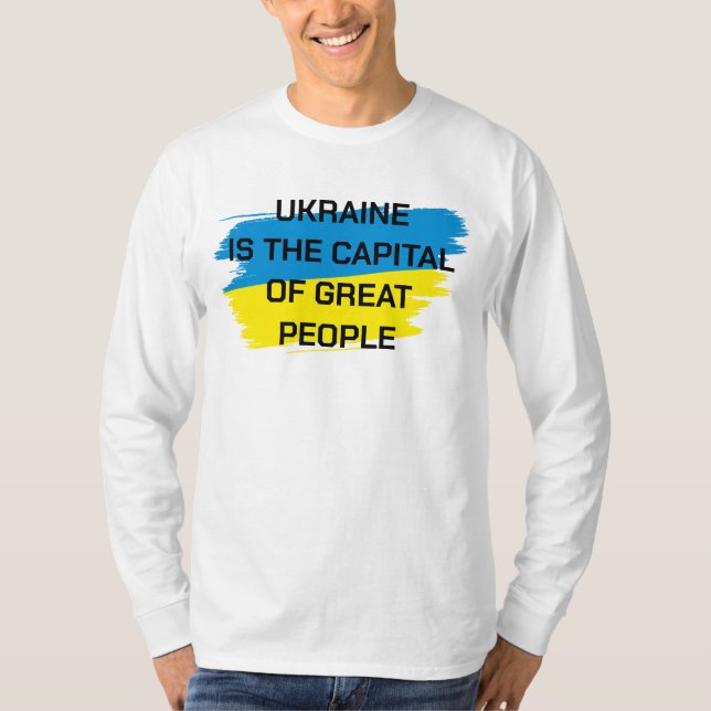 Ukraina är huvudstad i Långärmaden för Underbara f T Shirt (Framsida)