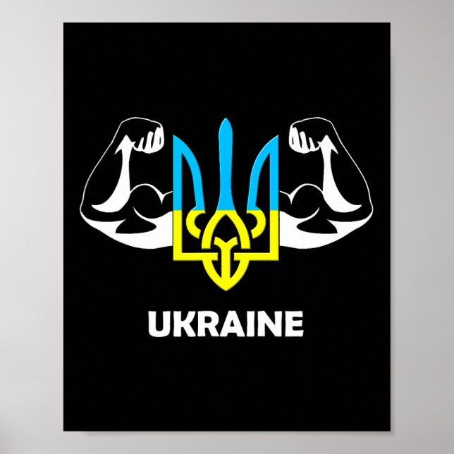 Ukraina Är Makt! Ukrainas Emblem. Treudd. 1  Poster (Framsidan)