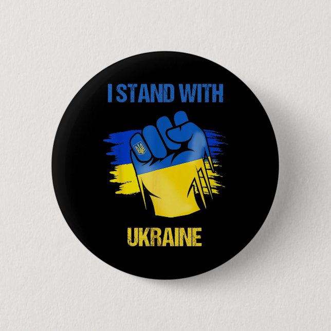 Ukraina Ära Stöd Ukraina Stå Med Ukraina  Knapp (Framsida)