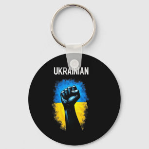 Ukraina Armé Flagga Trident Symbol Kraft Grepp Ukr Nyckelring