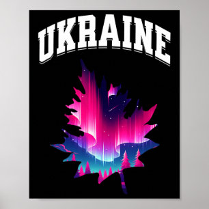 Ukraina Aurora Borealis Norrsken Semester S Poster