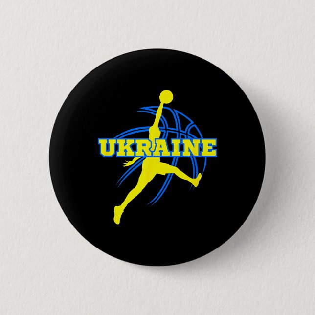 Ukraina Basketboll Fan Support Arena Knapp (Framsida)