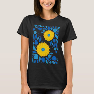 Ukraina Blå Och Gul Klistermärke T Shirt