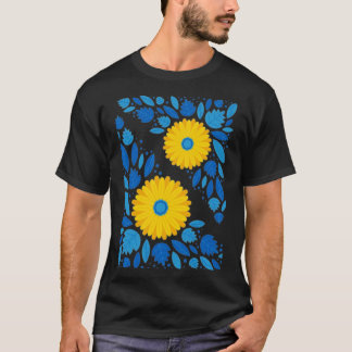 Ukraina Blå Och Gul Klistermärke T Shirt
