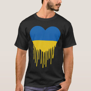 Ukraina Blödande Hjärta Stöd Och Stå Med Ukrain T Shirt