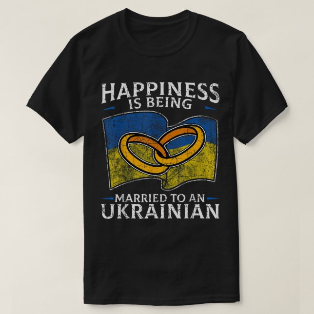 Ukraina Bröllop Ukrainas Giftermål-rötter, gifta T Shirt (Design framsida)