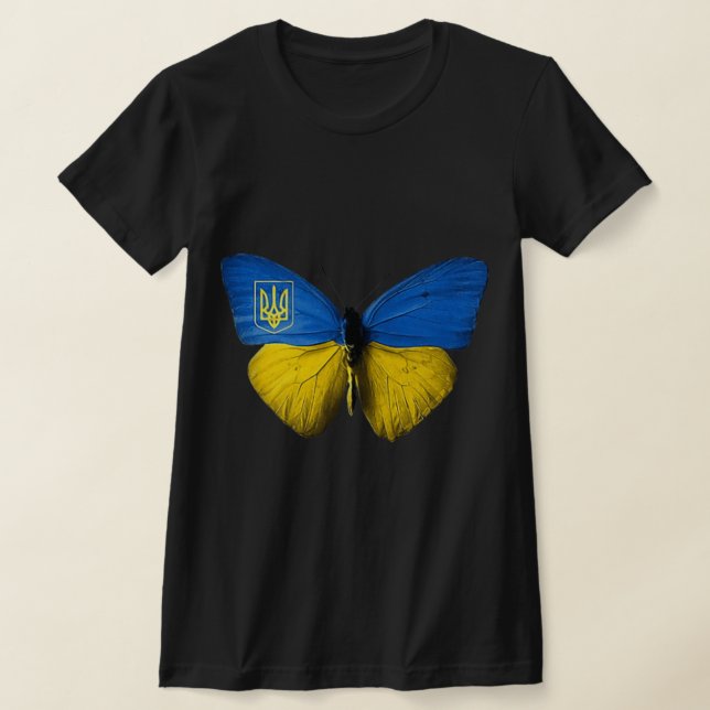 Ukraina Butterfly Ukraina Ukrainukrainska Flagga K T Shirt (Laydown)