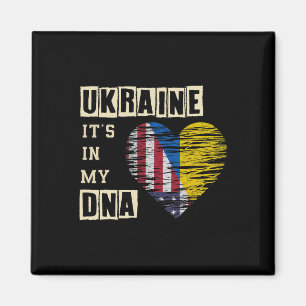 Ukraina Det Finns I Min Dna Ukrainska Stöd Färger Magnet