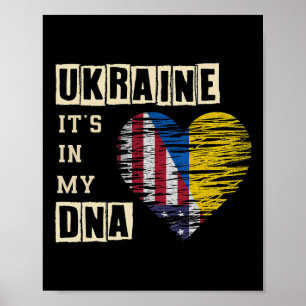 Ukraina Det Finns I Min Dna Ukrainska Stöd Färger Poster