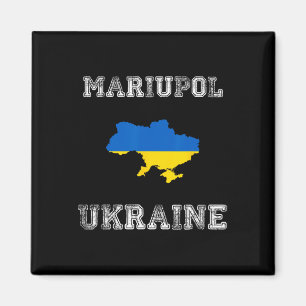 Ukraina Distressed Flag Mariupol Pride Magnet