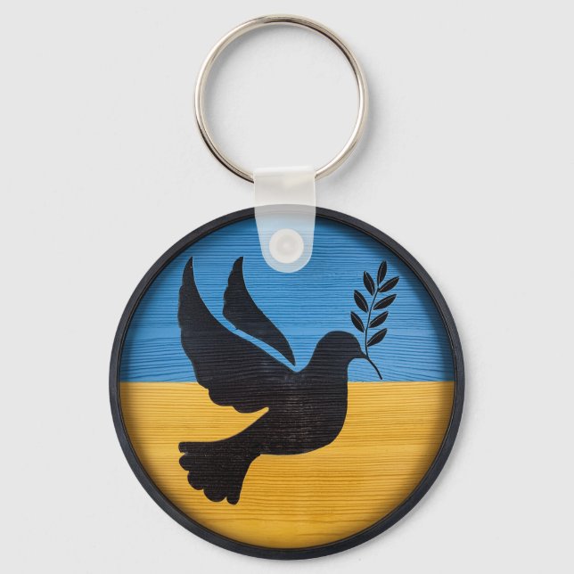 Ukraina Dove of Peace Nyckelring (Framsida)