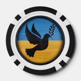 Ukraina Dove of Peace Poker Marker