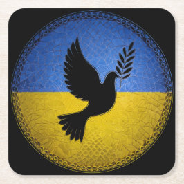 Ukraina Dove of Peace Underlägg Papper Kvadrat