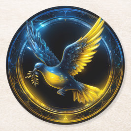 Ukraina Dove of Peace Underlägg Papper Rund