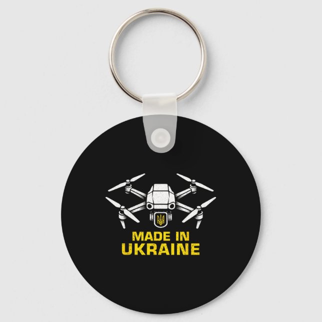 Ukraina Drön Patriotiska Ukrainska Fpv-älskare  Nyckelring (Framsida)