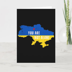 Ukraina Du är inte ensam Kiev-karta Ukrainskt stöd Kort