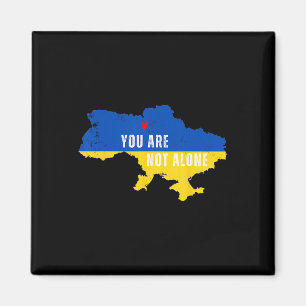 Ukraina Du är inte ensam Kiev-karta Ukrainskt stöd Magnet