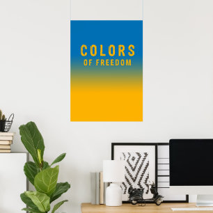 Ukraina, färg för frihet poster