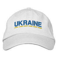 UKRAINA Färgad Blue och Gult on White