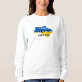 Ukraina Färger Seger Overlay Vit Tröja