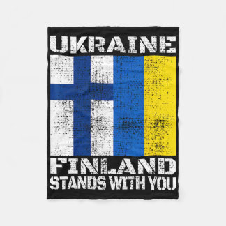 Ukraina Finland Står Med Dig Finsk Stöd Fleecefilt