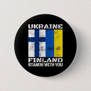 Ukraina Finland Står Med Dig Finsk Stöd Knapp