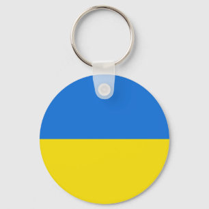 Ukraina Fisheye Flagga Keychain Nyckelring