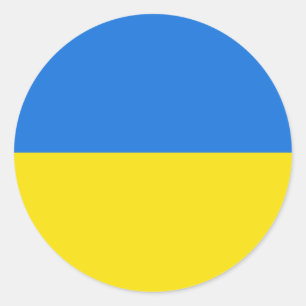 Ukraina Fisheye Flagga Klistermärke
