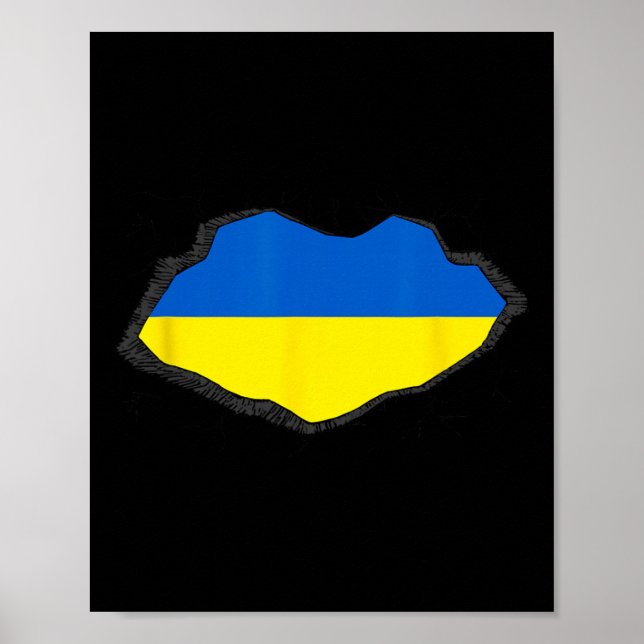 Ukraina Flagga 1  Poster (Framsidan)
