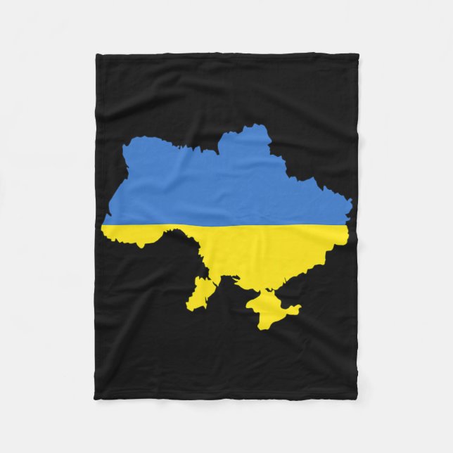 Ukraina Flagga 4  Fleecefilt (Framsidan)