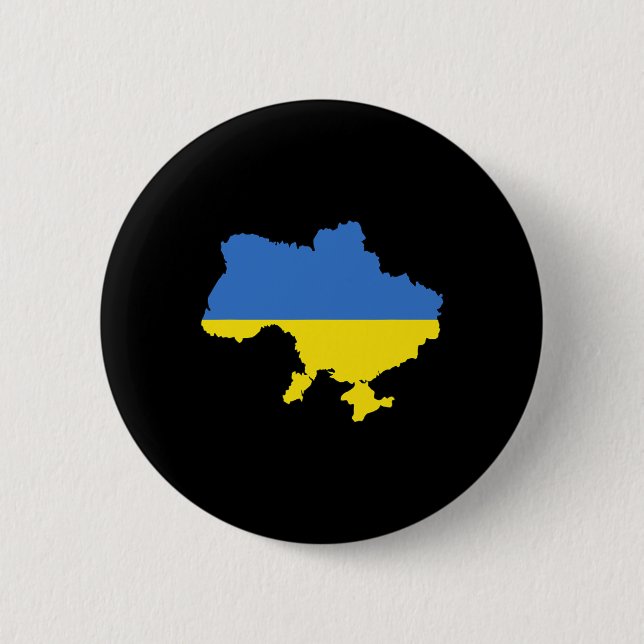 Ukraina Flagga 4  Knapp (Framsida)