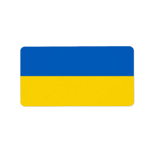 Ukraina flagga adressetikett