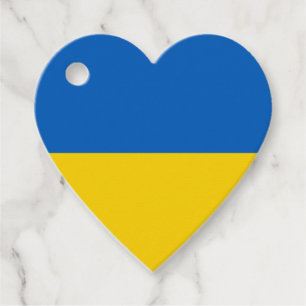 Ukraina Flagga Anpassningsbar Text Heart Gåvor Etiketter