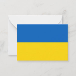 Ukraina flagga anteckningskort