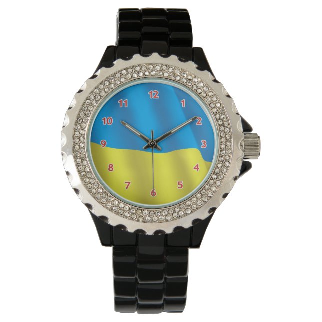 Ukraina Flagga Armbandsur (Framsida)