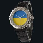 Ukraina flagga armbandsur<br><div class="desc">En idealisk gåva till alla dem som är patriotiska i land!</div>