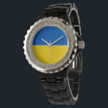 Ukraina flagga armbandsur<br><div class="desc">En idealisk gåva till alla dem som är patriotiska i land!</div>