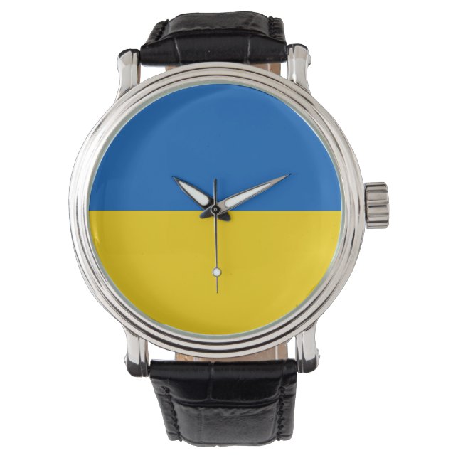 Ukraina Flagga Armbandsur (Framsida)