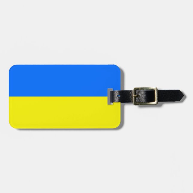 Ukraina flagga bagagebricka (Horisontell Framsida)