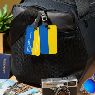 Ukraina flagga bagagebricka