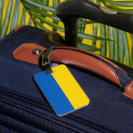 Ukraina flagga bagagebricka