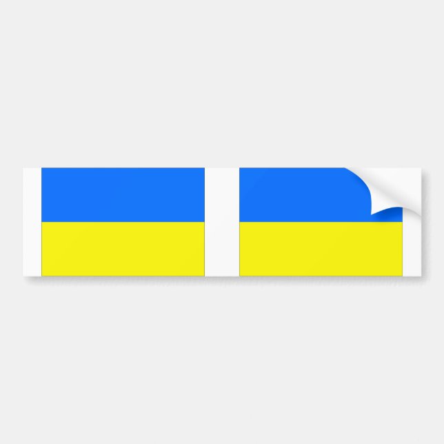 Ukraina Flagga Bildekal (Framsidan)