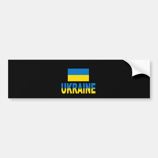 Ukraina flagga bildekal (Framsidan)