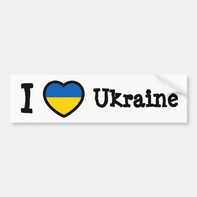 Ukraina Flagga Bildekal (Framsidan)