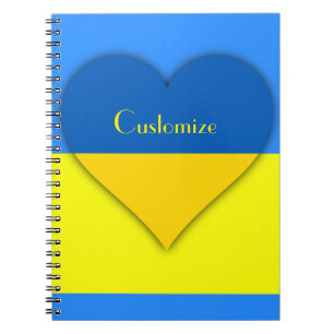Ukraina Flagga Blue Gult Thunder_Cove Anteckningsbok