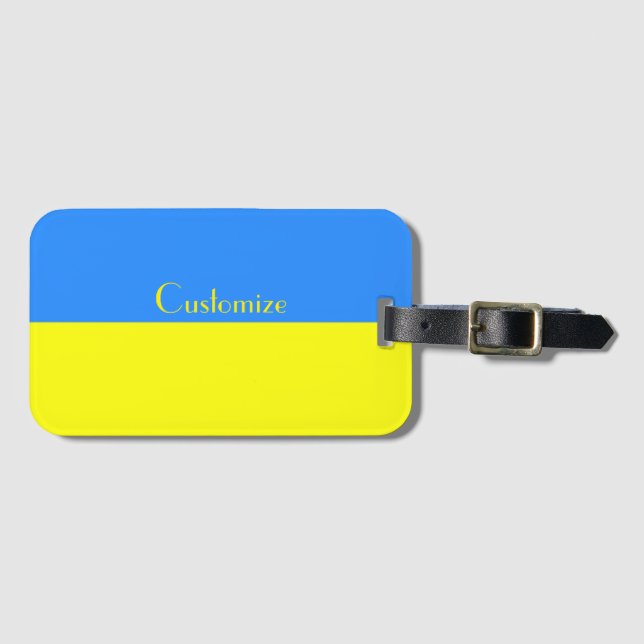 Ukraina Flagga Blue Gult Thunder_Cove Bagagebricka (Framsida horisontal)
