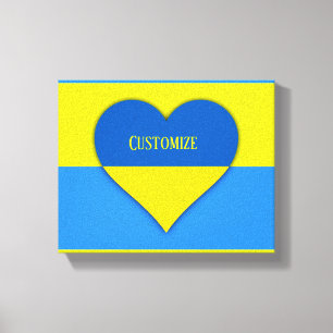 Ukraina Flagga Blue Gult Thunder_Cove Canvastryck