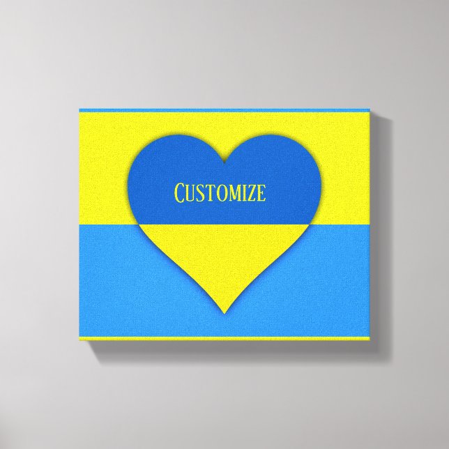 Ukraina Flagga Blue Gult Thunder_Cove Canvastryck (Framsida)